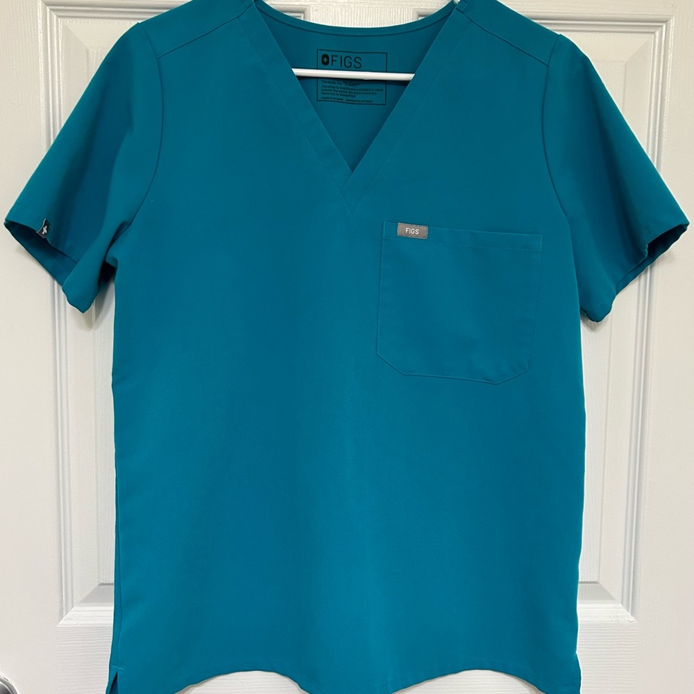 Figs teal set medium Catarina top medium regular cargo pants